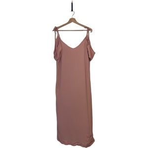 ❄️❄️NSR | Dusty Pink Tie Midi/Maxi Dress, Size Medium